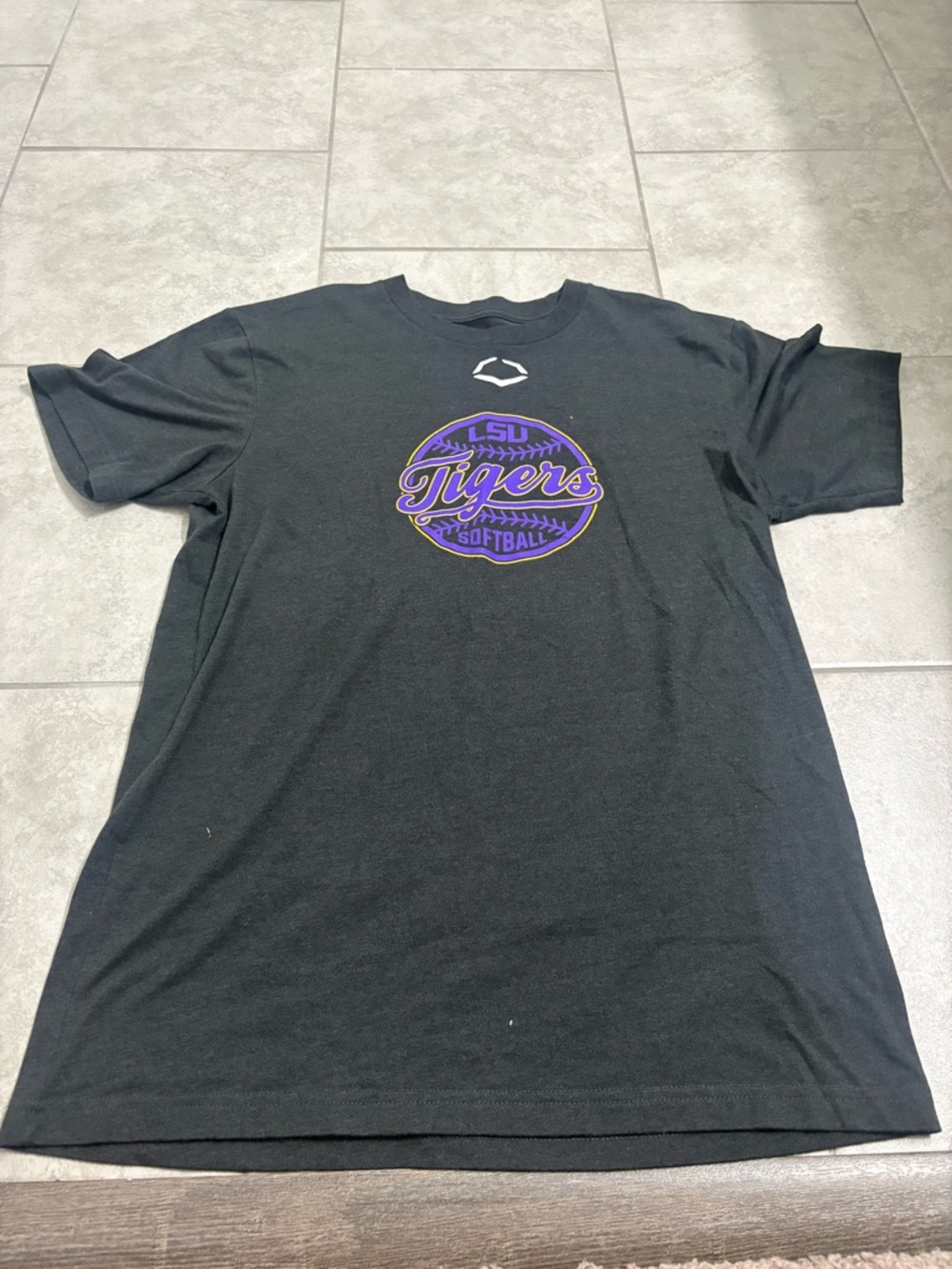 LSU Tigers Softball Dark gray Short-Sleeve Cotton Tee